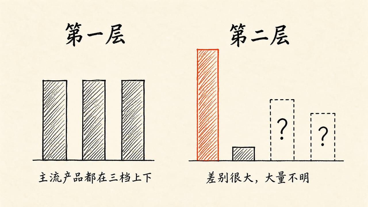 第一层接近,第二层不明
